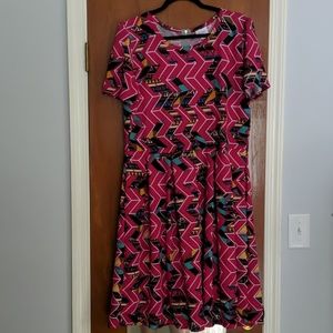 Hot pink patterned amelia